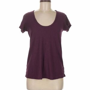 James Perse Drapey Tee | Burgundy | Size 2 (Medium)